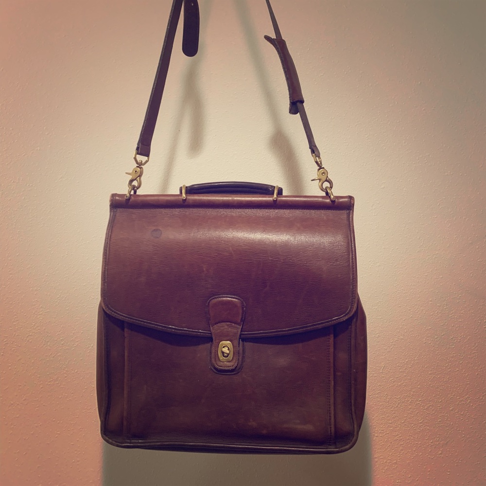 Coach Leather Beekman briefcase